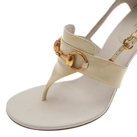 gucci women's thong sandal with horsebit|high heel gucci sandals women.